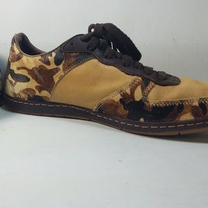 DKNY Leopard Print Lace Up Shoes